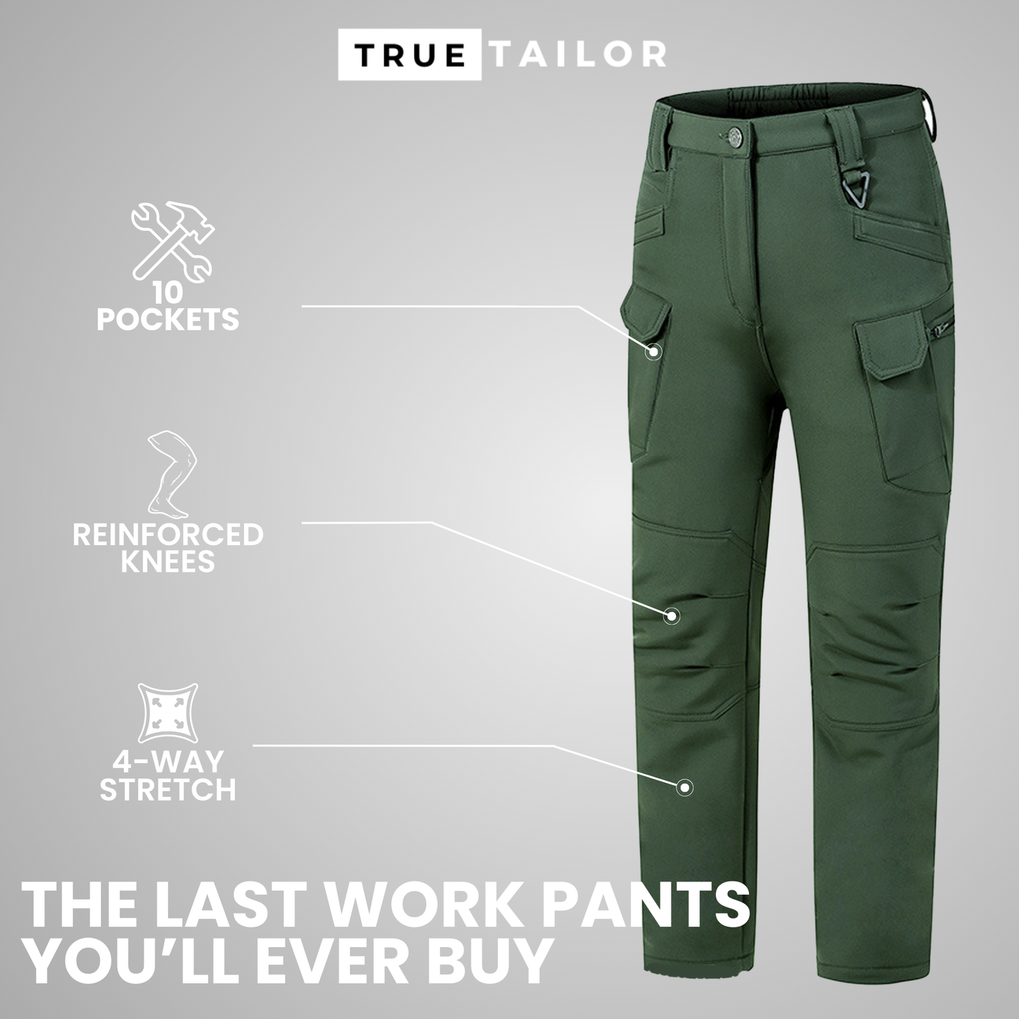 Womens Fleece Lined Waterproof Utility Trousers