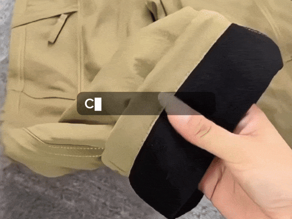 Soft fleece lining demonstration