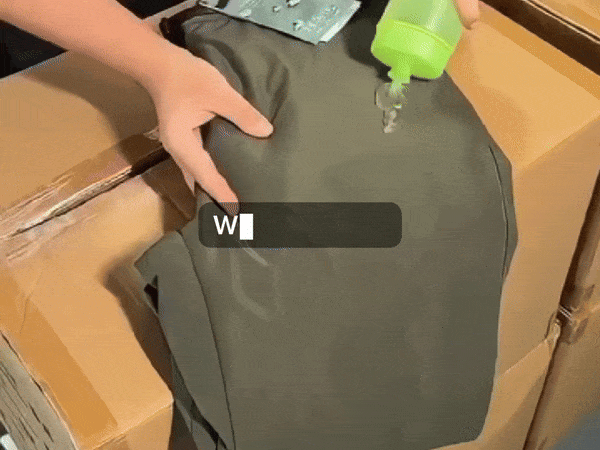 Water-resistant fabric demonstration