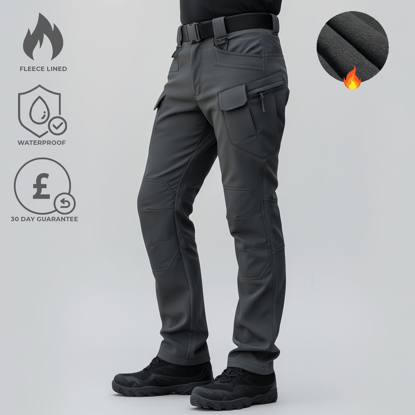 Fleece Lined Waterproof Work Trousers